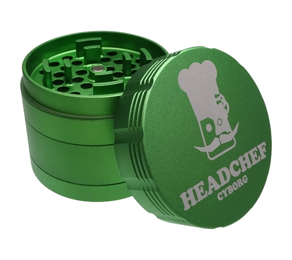 Headchef CYBORG 62mm 4 Part Grinder - GAMMA GREEN Cannabis Seeds