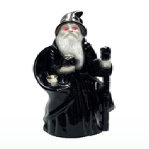 Ganjalf Wizard Ceramic Bong- Black HALLOBONG Cannabis Seeds