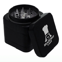 Headchef LADY CUBE 55mm 4 Part Grinder - BLACK Cannabis Seeds